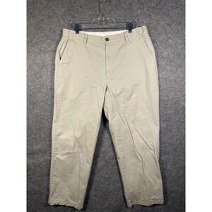 LL Bean Mens Comfort Waist Flannel Lined Chino Pants Khaki 36x30 298096